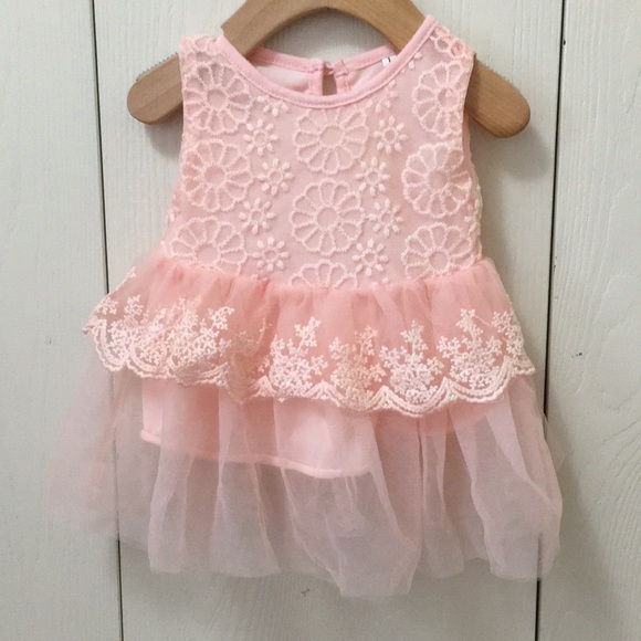Other - 3/$15 NWOT Peach Newborn Dress